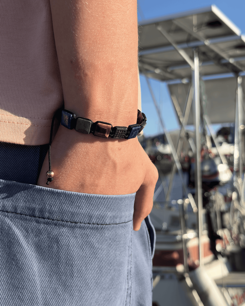 Sten Armbånd - Navy Mursten
