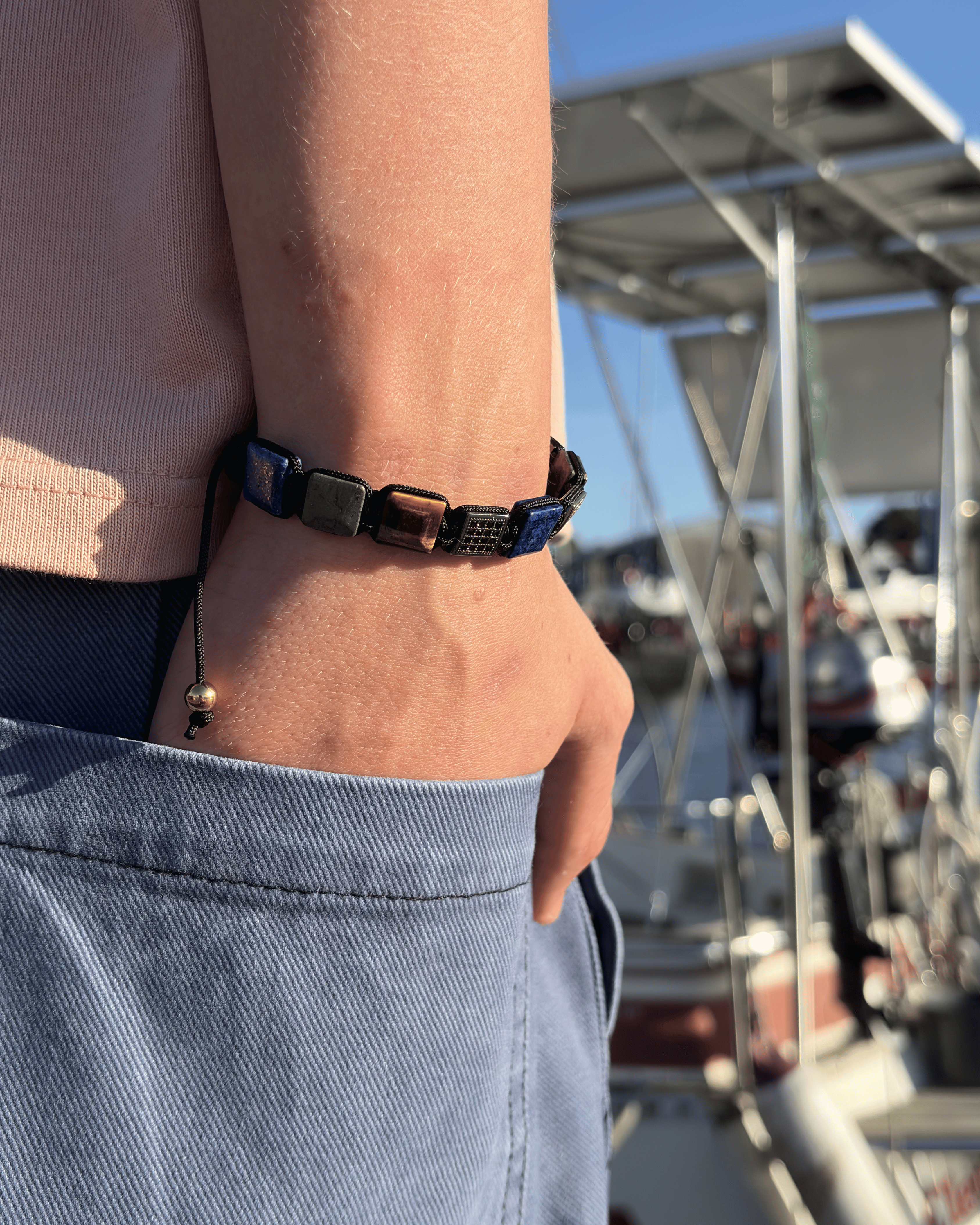 Sten Armbånd - Navy Mursten