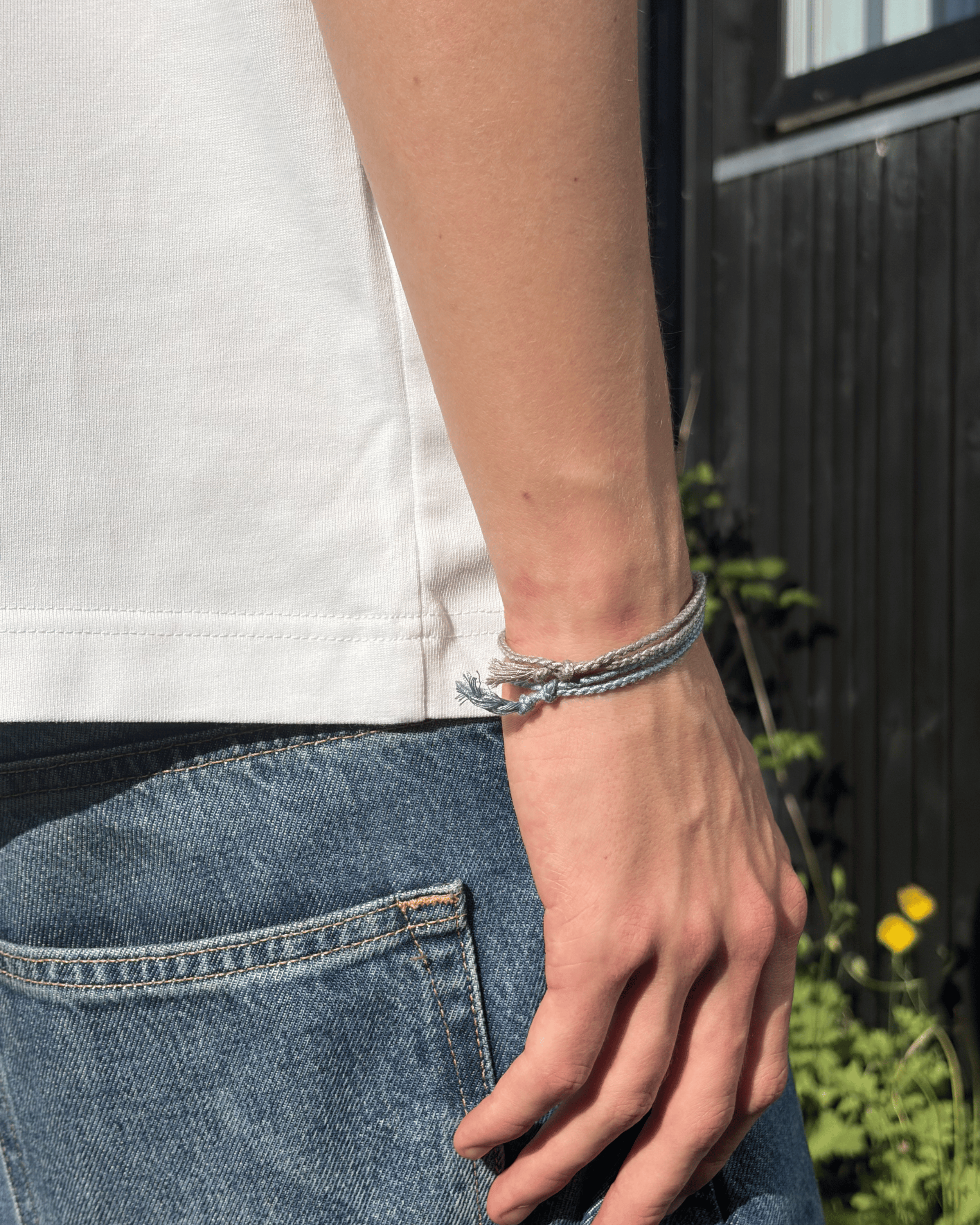 Justerbart Stålblå Armbånd