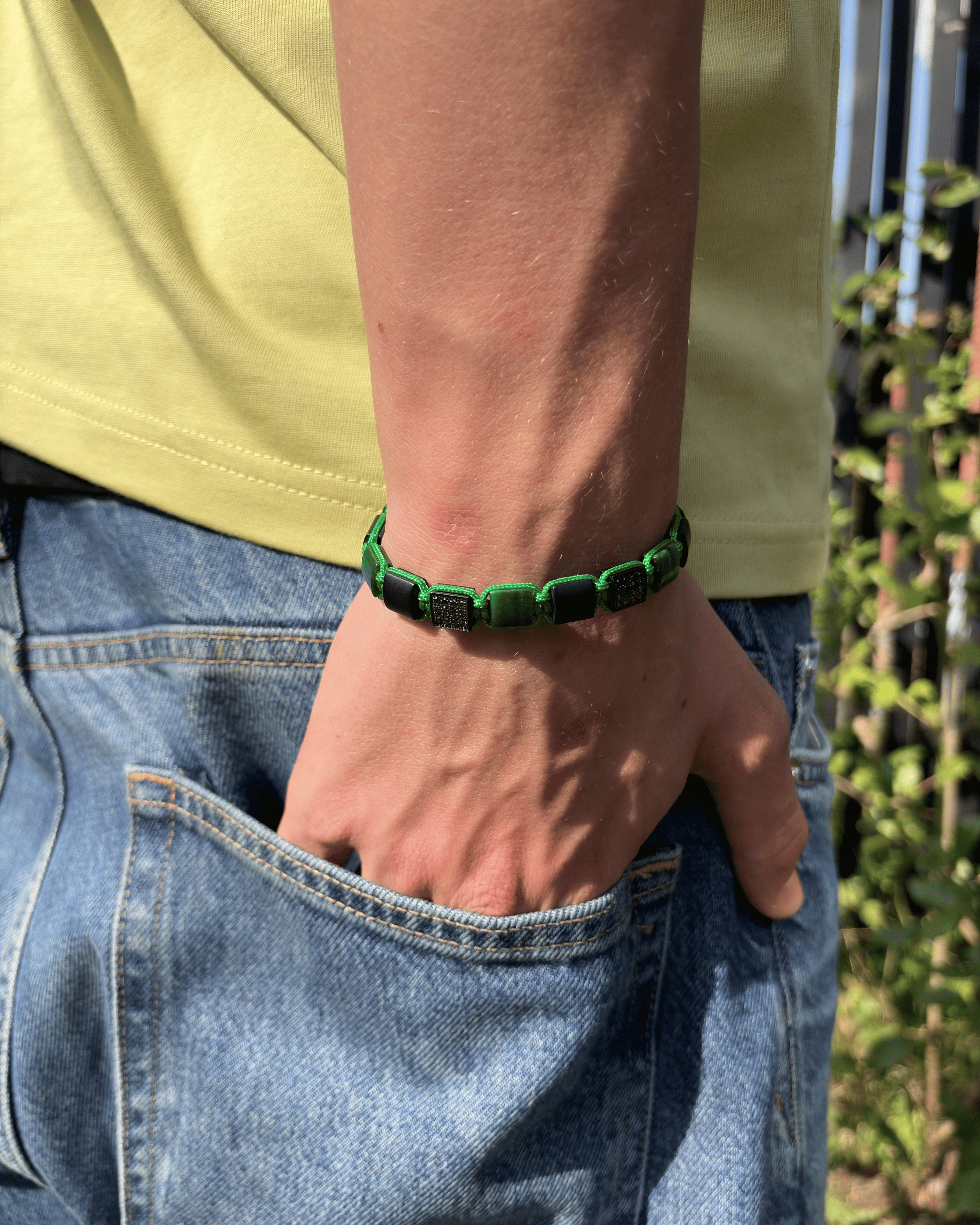 Sten Armbånd - Emerald Black