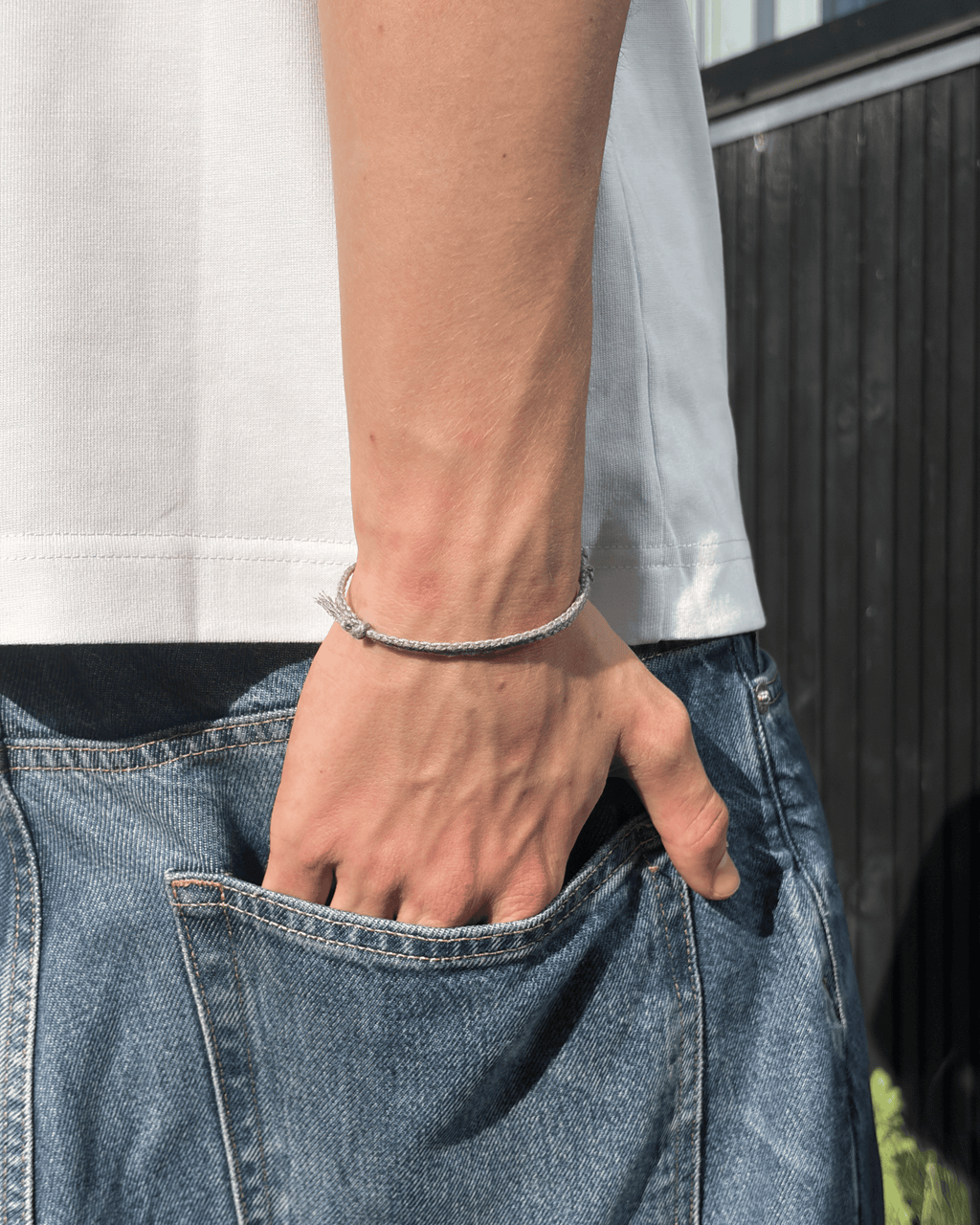 Justerbart Skifergrå Armbånd