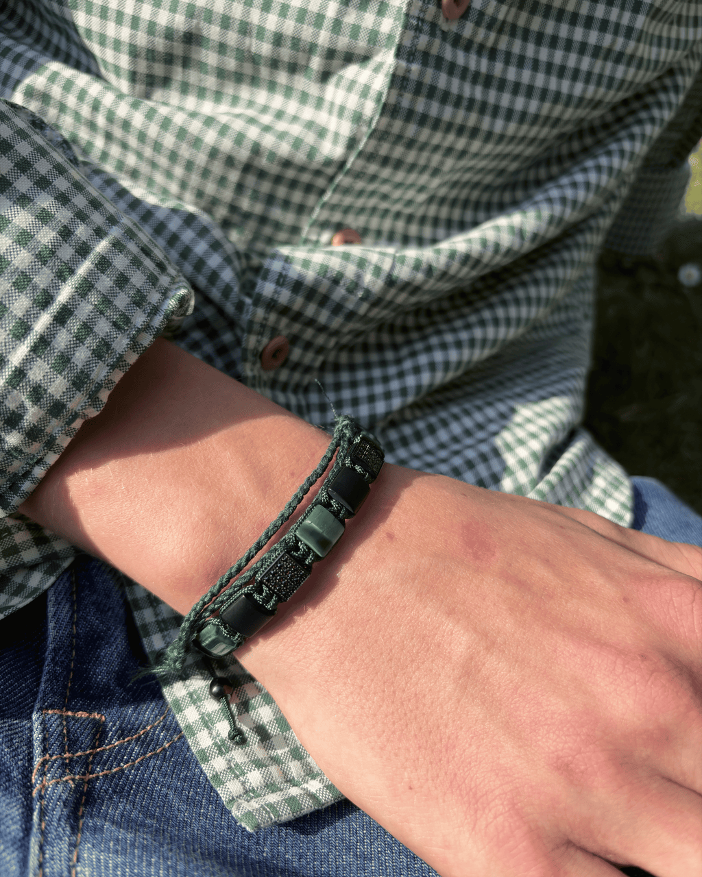 Justerbart Oliven Armbånd