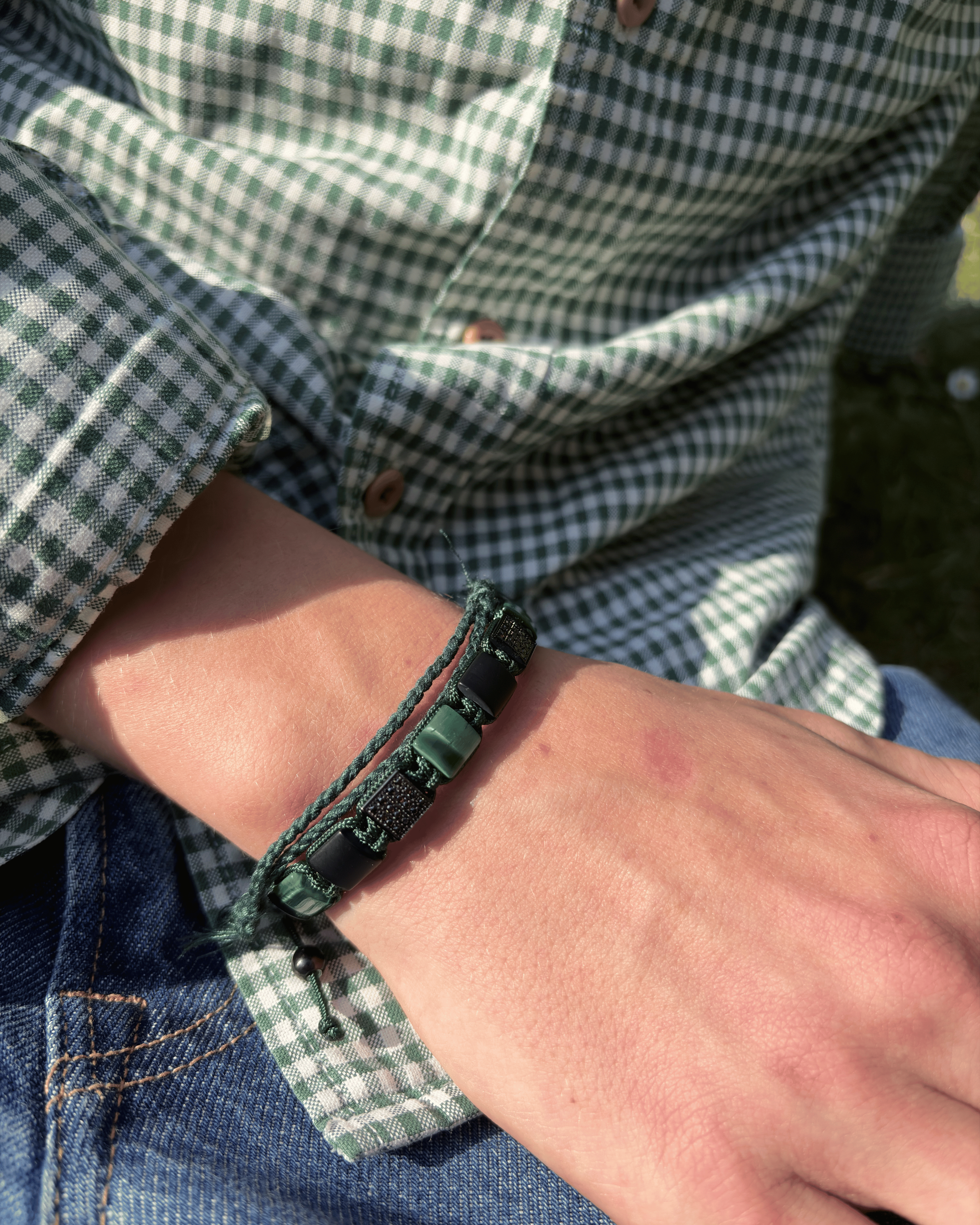 Justerbart Oliven Armbånd