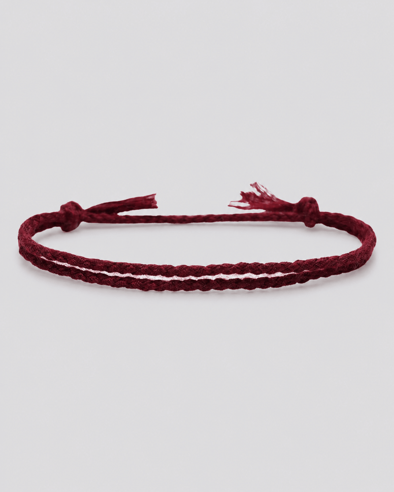 Justerbart Bordeaux Armbånd