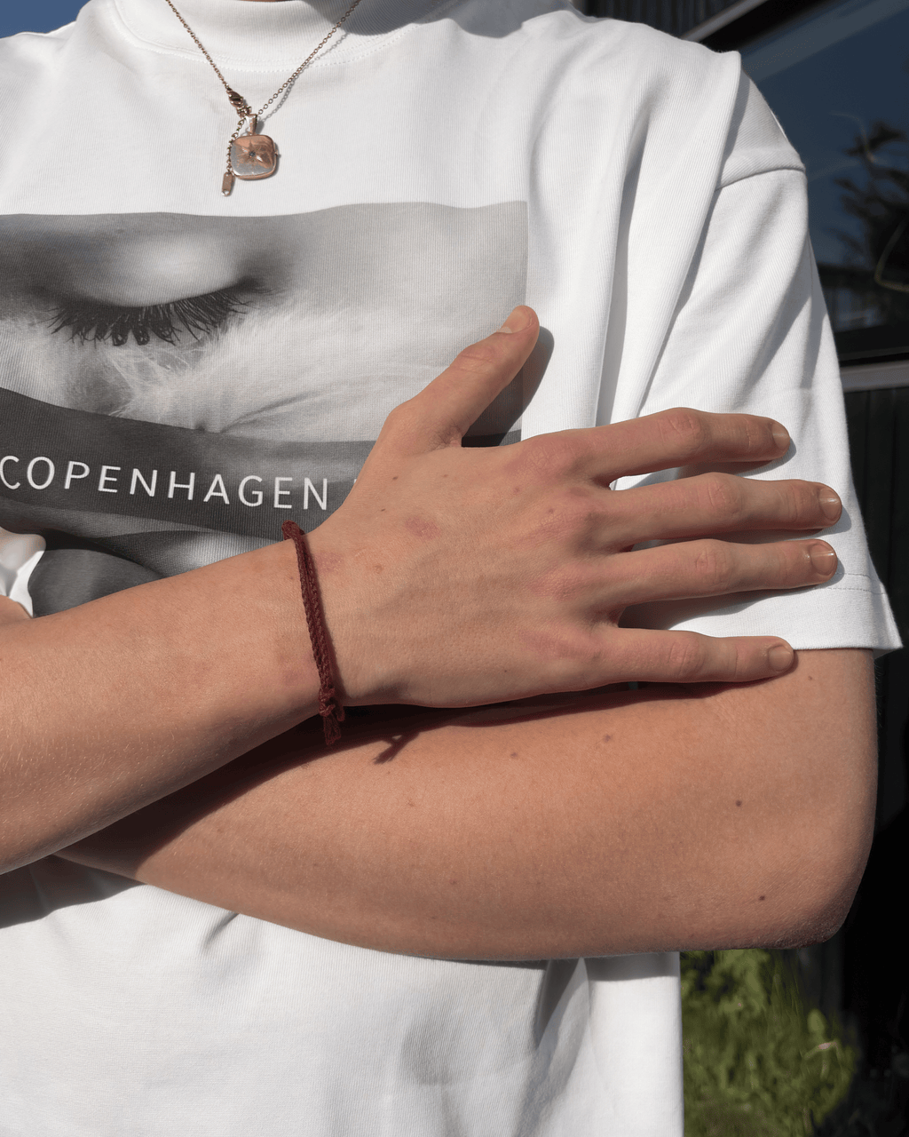 Justerbart Bordeaux Armbånd