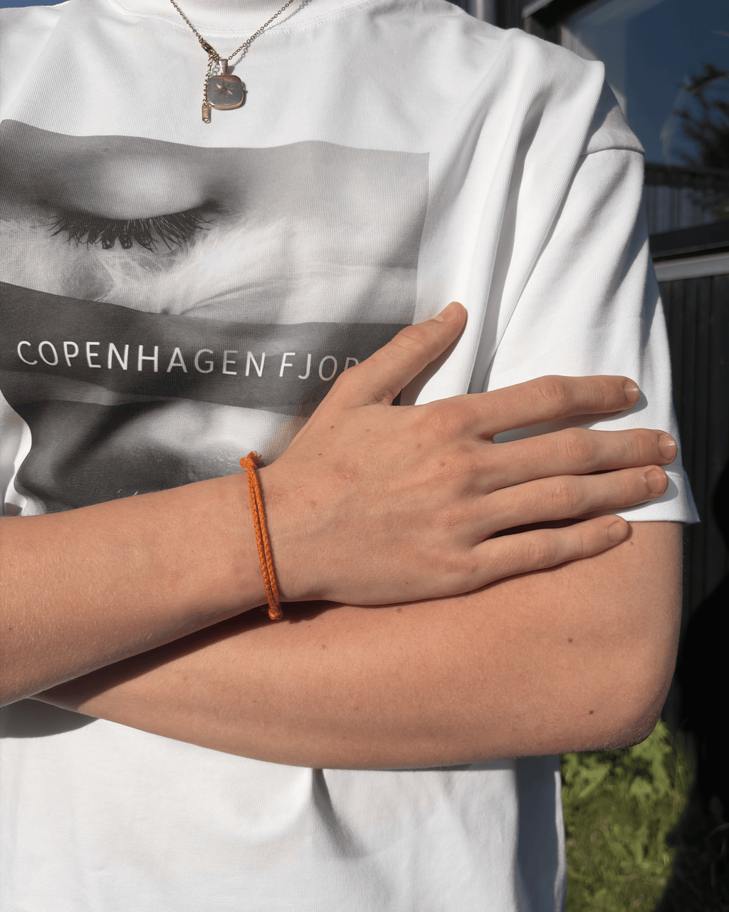 Justerbart Orange Armbånd