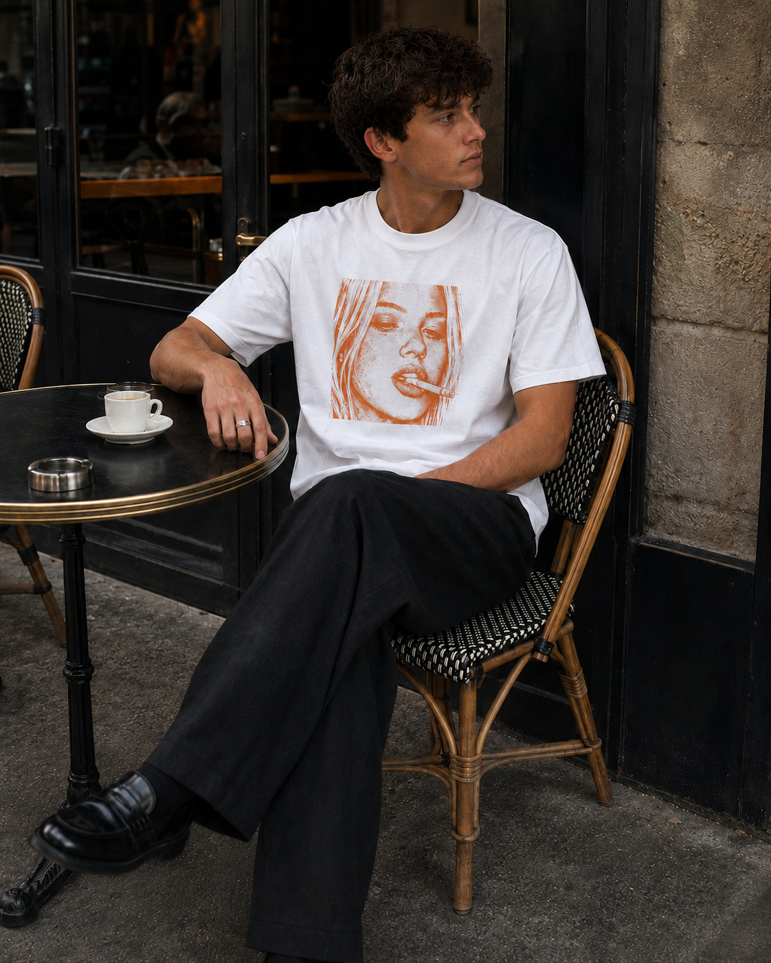 Fjord Sketch Tee - Burned Orange - Fjordgarments