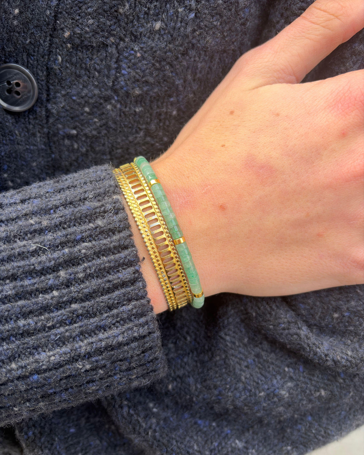 Flow armbånd - Jade