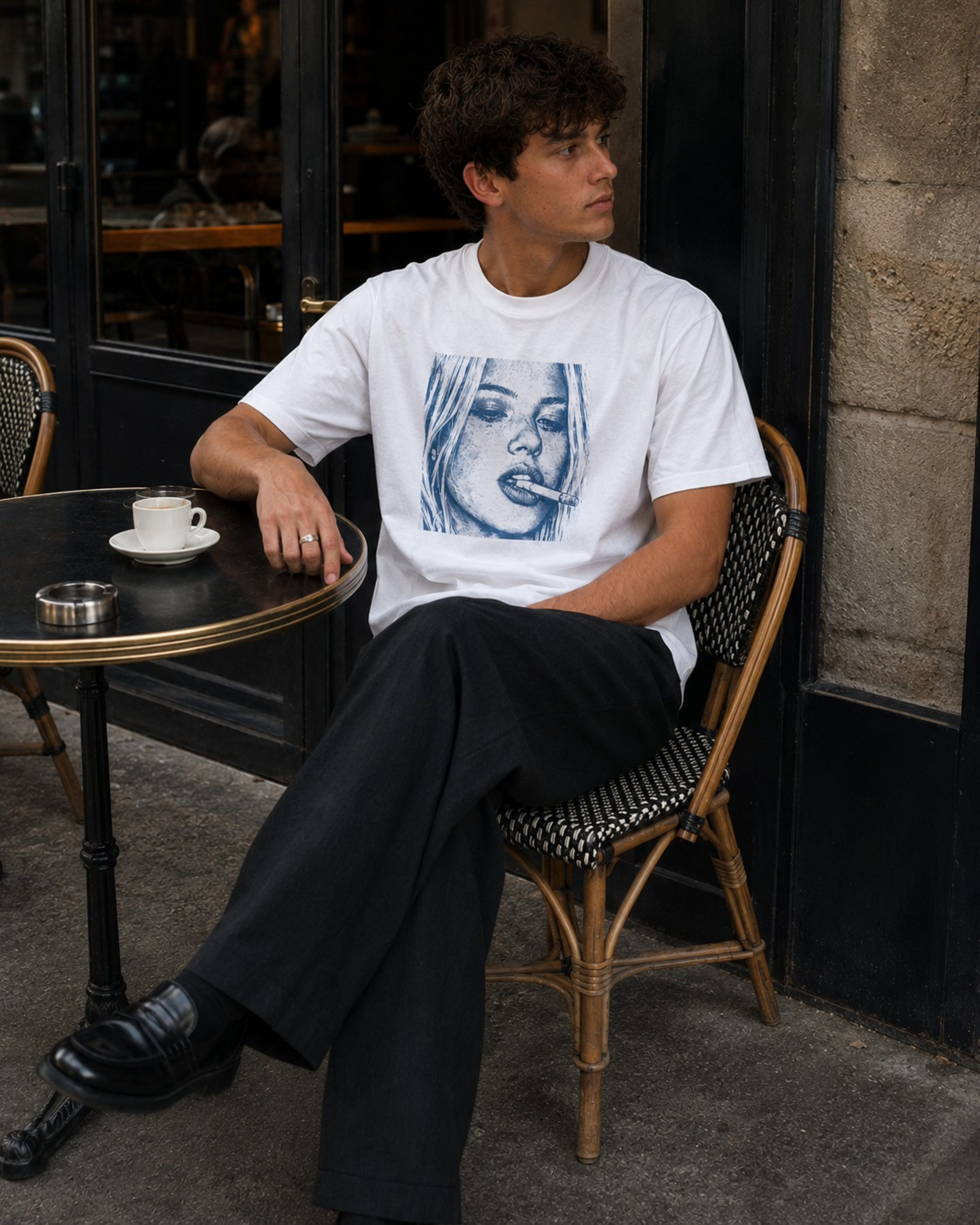 Fjord Sketch Tee - Navy - Fjordgarments