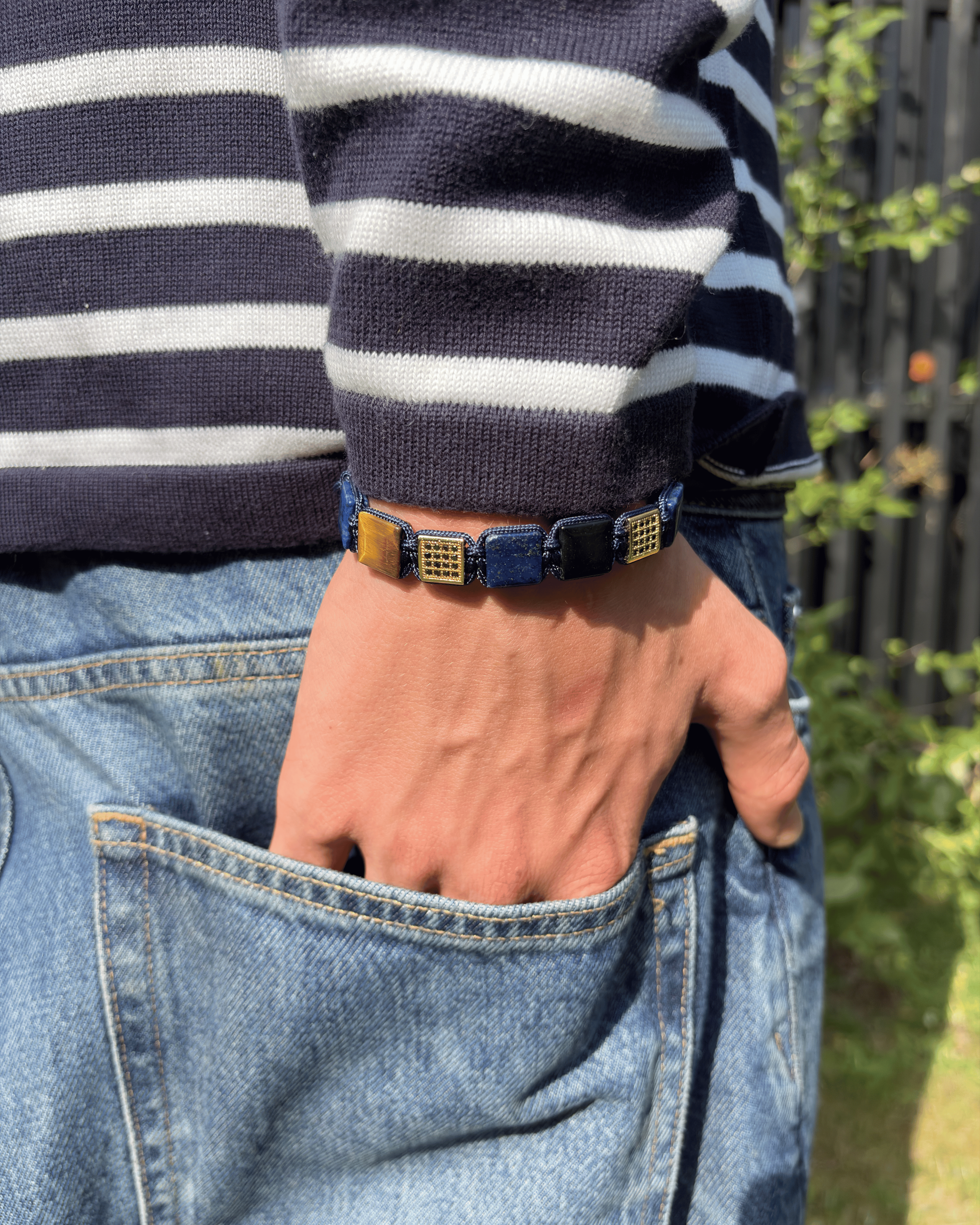 Sten Armbånd - Lapis Guld