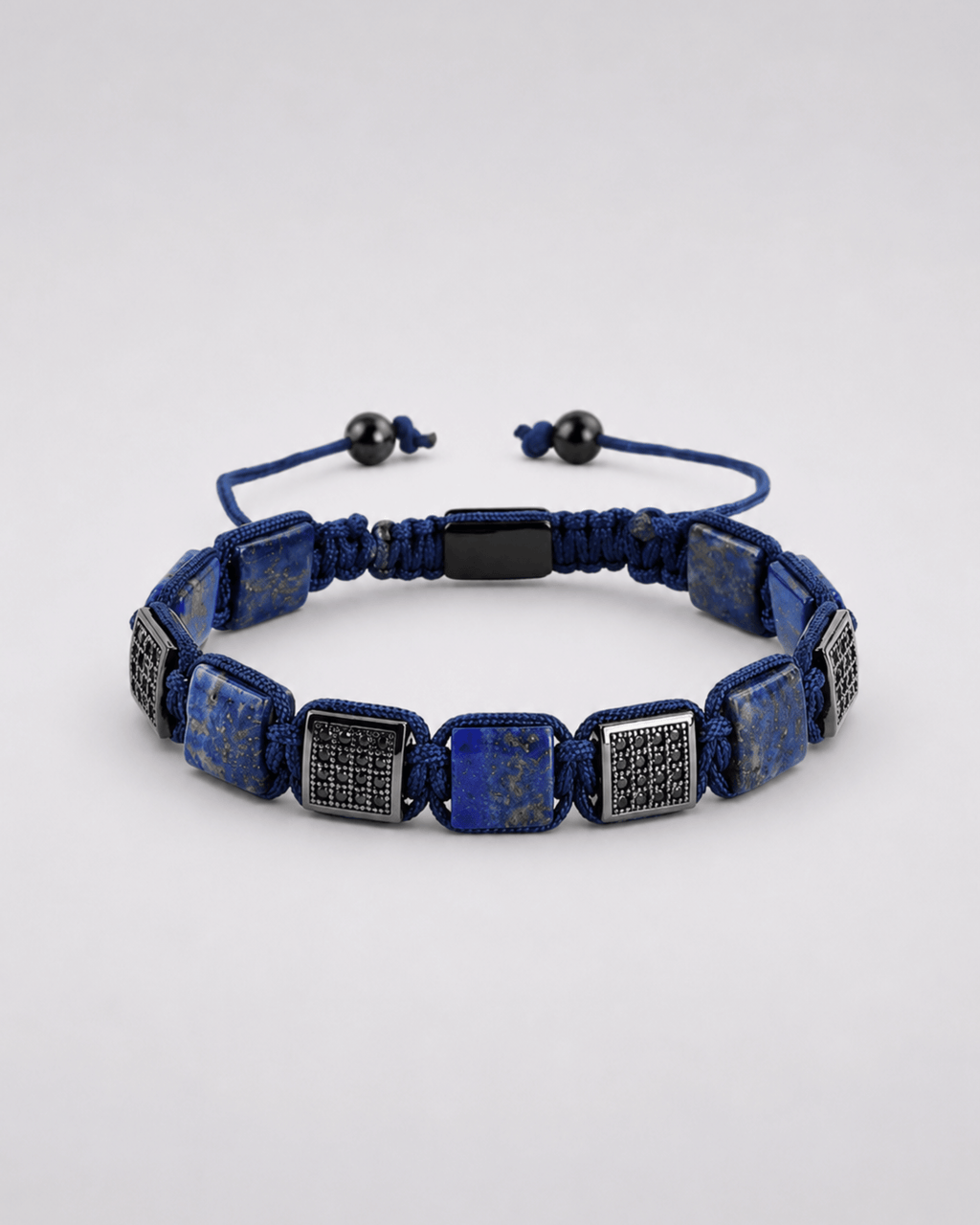 Sten Armbånd - Navy Sølv