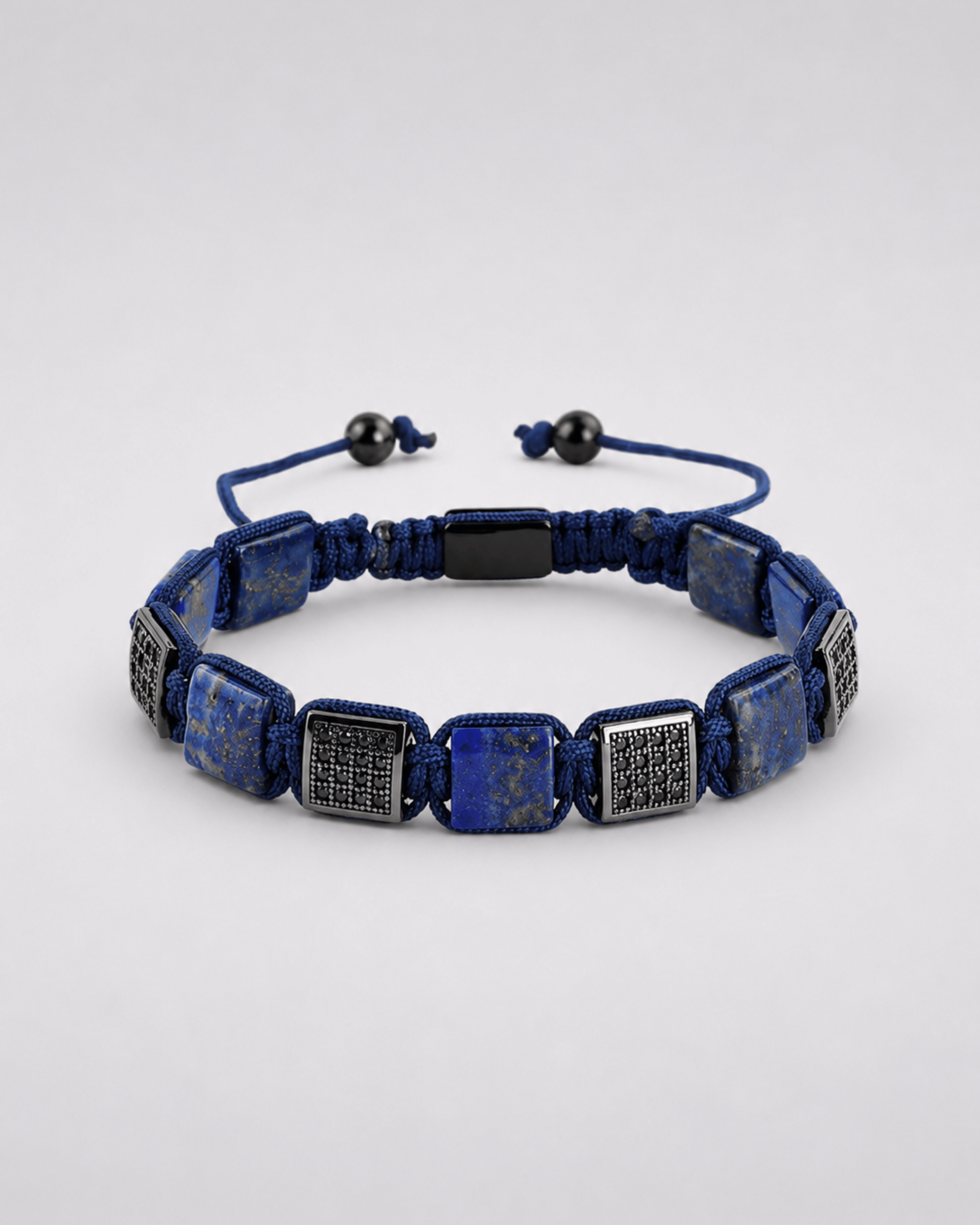 Sten Armbånd - Navy Sølv