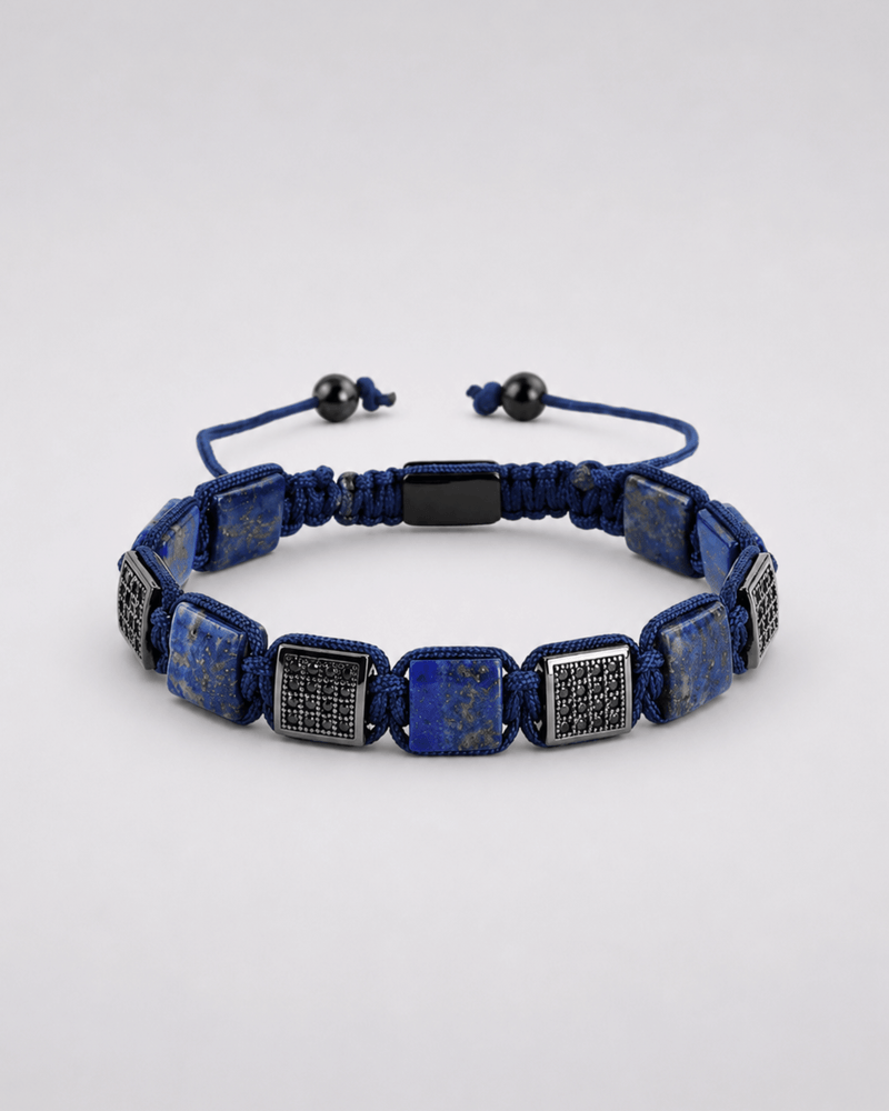Sten Armbånd - Navy Sølv