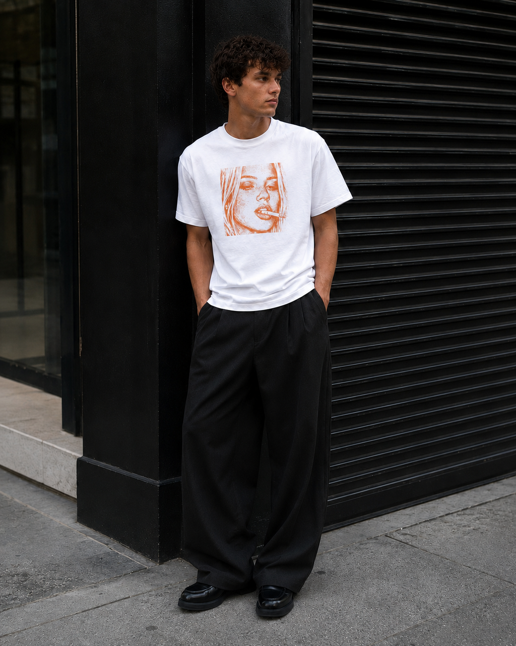 Fjord Sketch Tee - Burned Orange - Fjordgarments